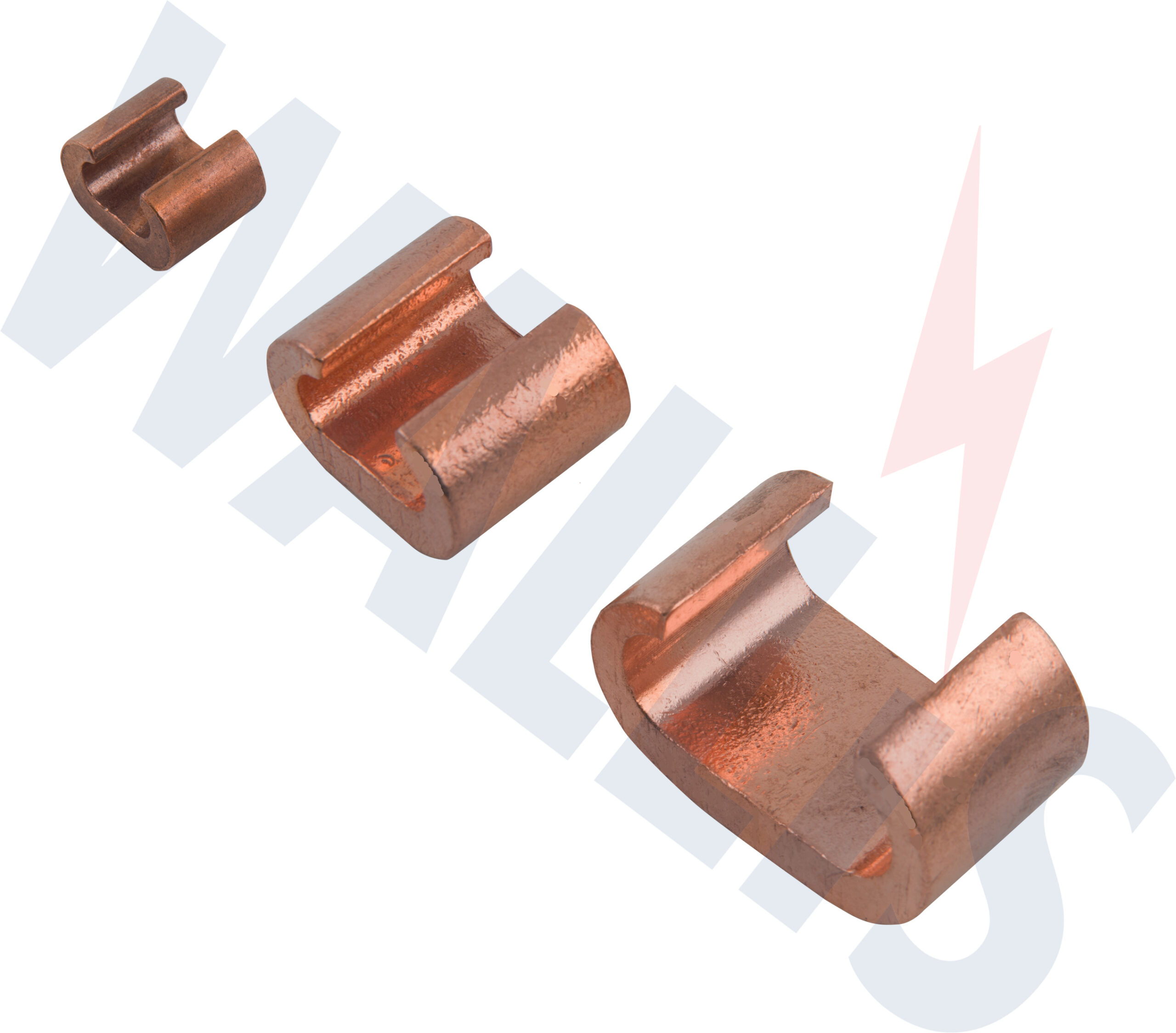 3 Sizes of Wallis C Crimp Connectors