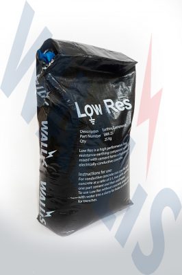 An image of a bag of Wallis low resistance earthing compound