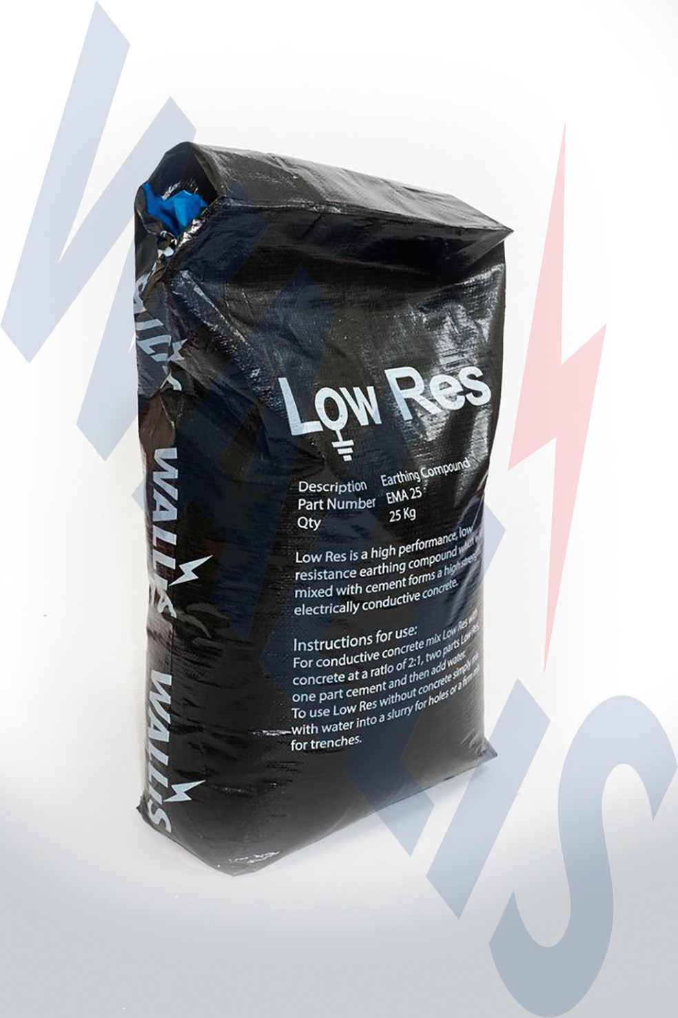 An image of a bag of Wallis low resistance earthing compound