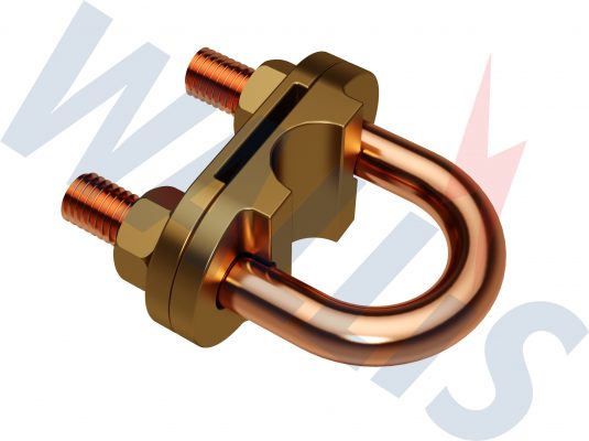 An image of a Wallis double plate u bolt clamp