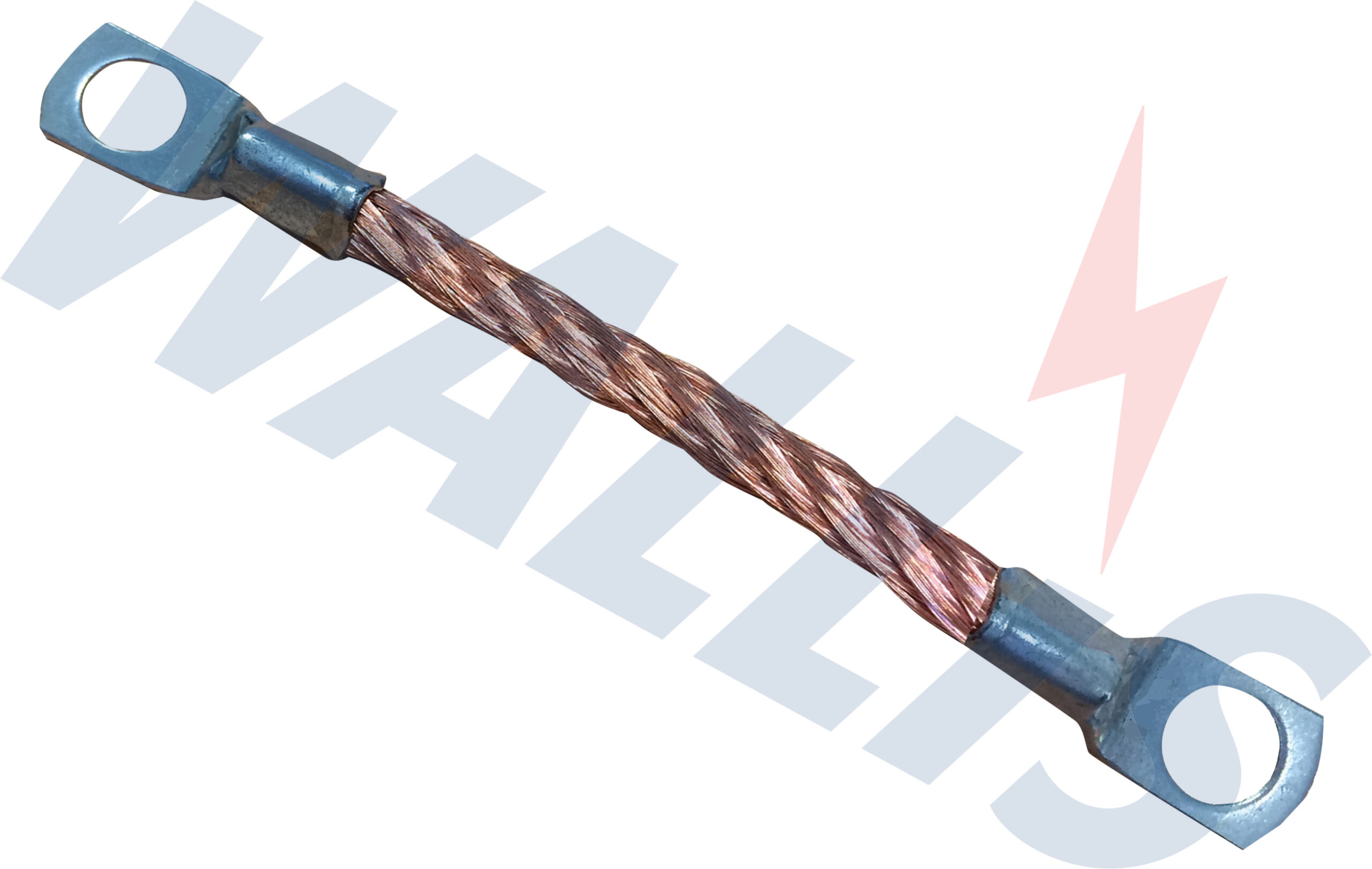 An image of the Wallis flexible circular copper braid bonds