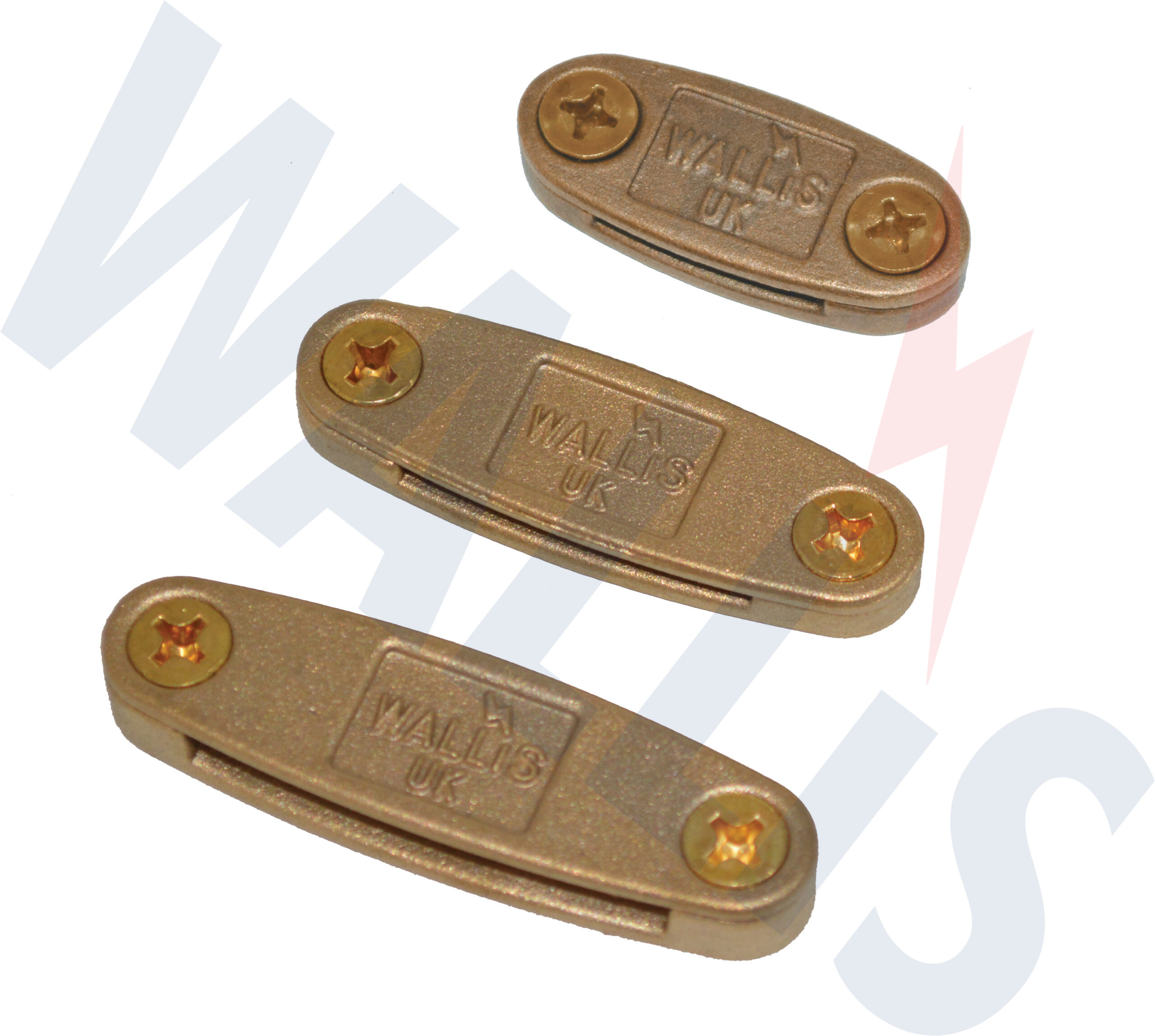 An image of 3 Wallis metallic dc clips