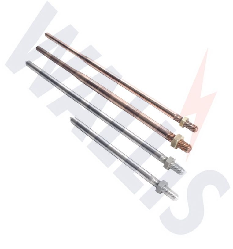 An image of the Wallis copper and aluminium taper pointed air rods