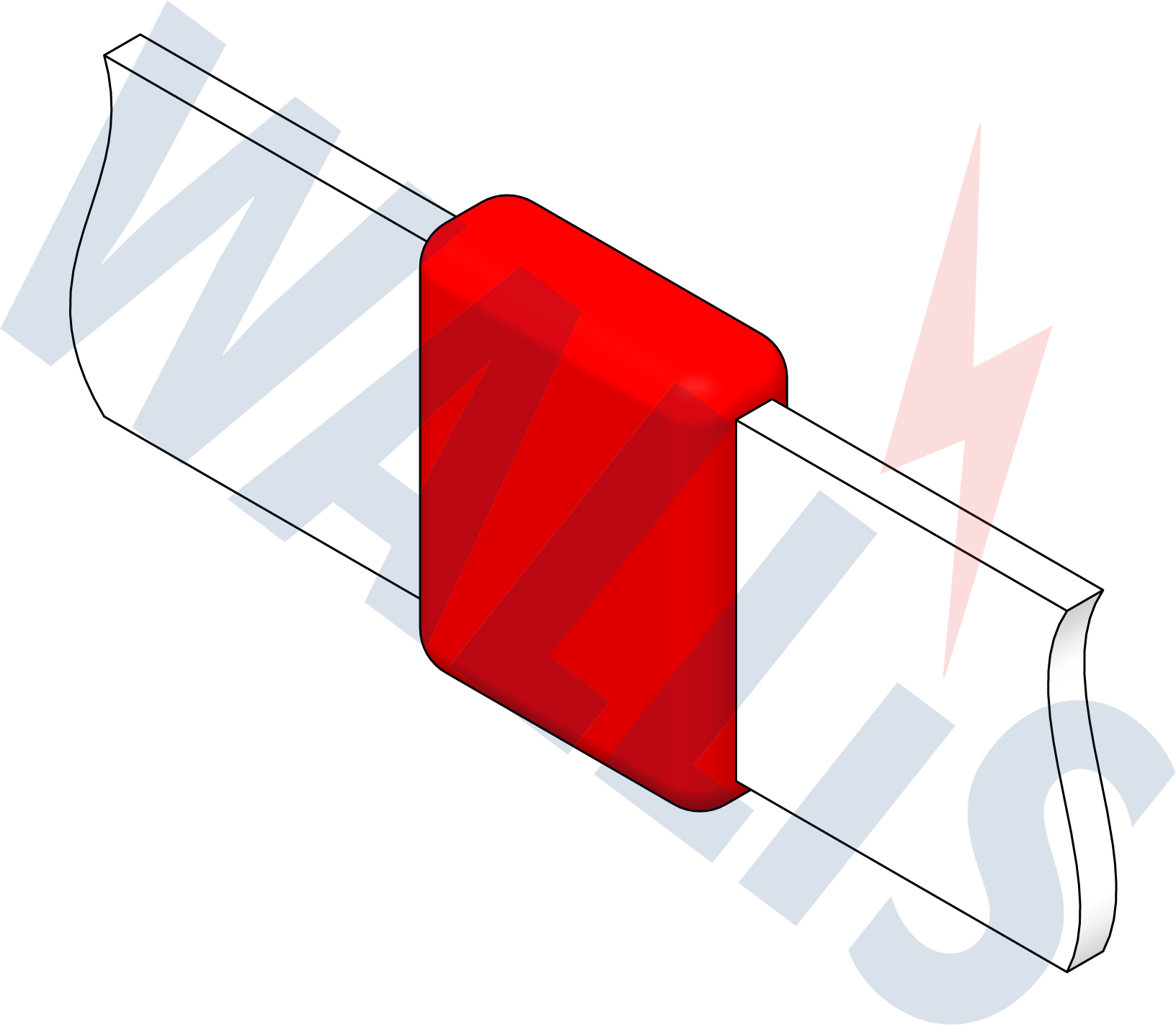 In-situ image of a bar to bar welding connection