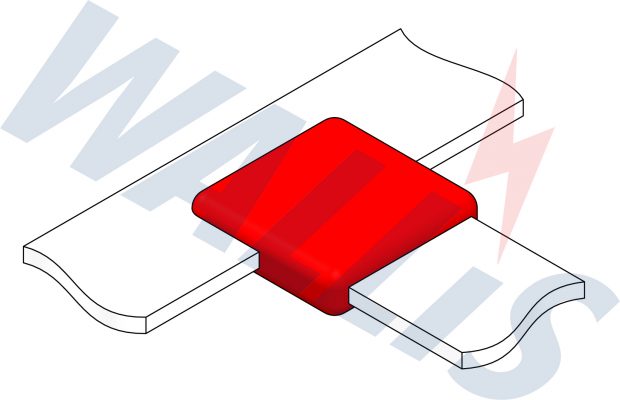 In-situ image of a bar to bar welding connection