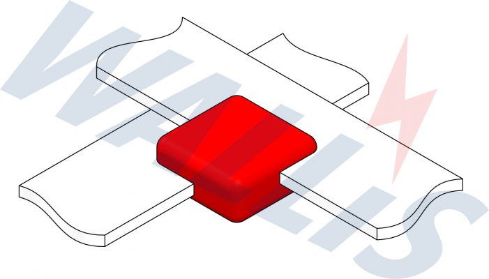 In-situ image of a bar to bar welding connection