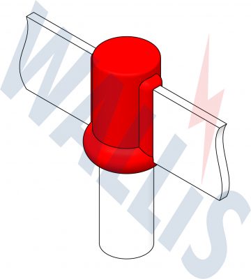 In-situ image of a bar to earth rod welding connection