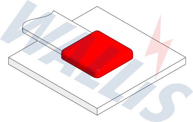 In-situ image of a bar to steel surface welding connection