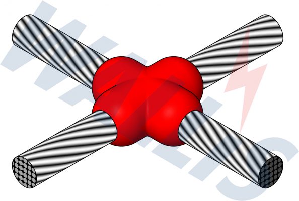 In-situ image of a cable to cable welding connection