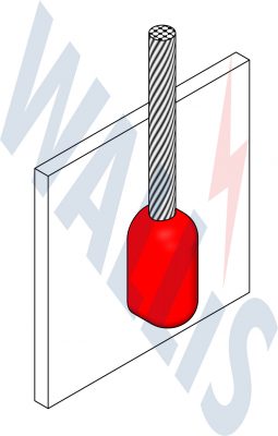 In-situ image of a cable to steel surface welding connection