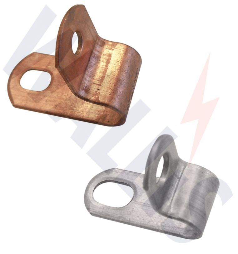 An image of the Wallis copper and aluminium one hole conductor clip