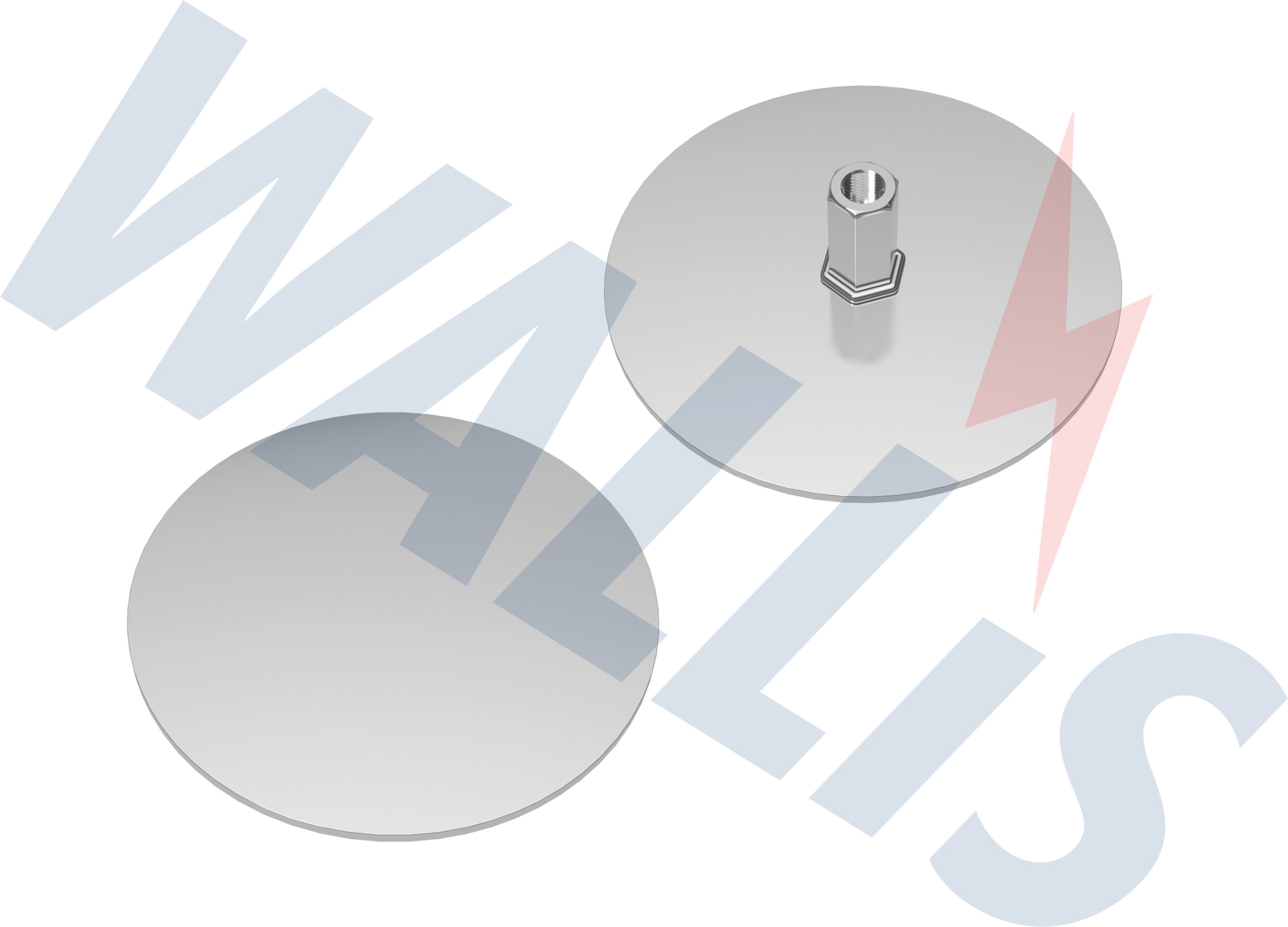 An image of the Wallis stainless steel strike pads