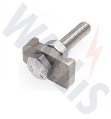 An image of the Wallis tower earth clamp for bonding copper and aluminium conductors onto steel surfaces