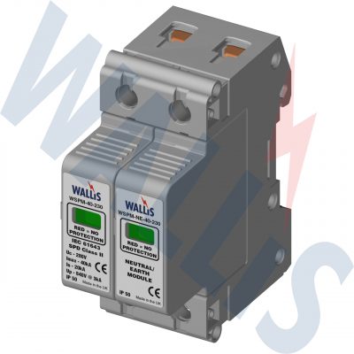 The WSP1M-40-230N Wallis mains distribution protection surge protector