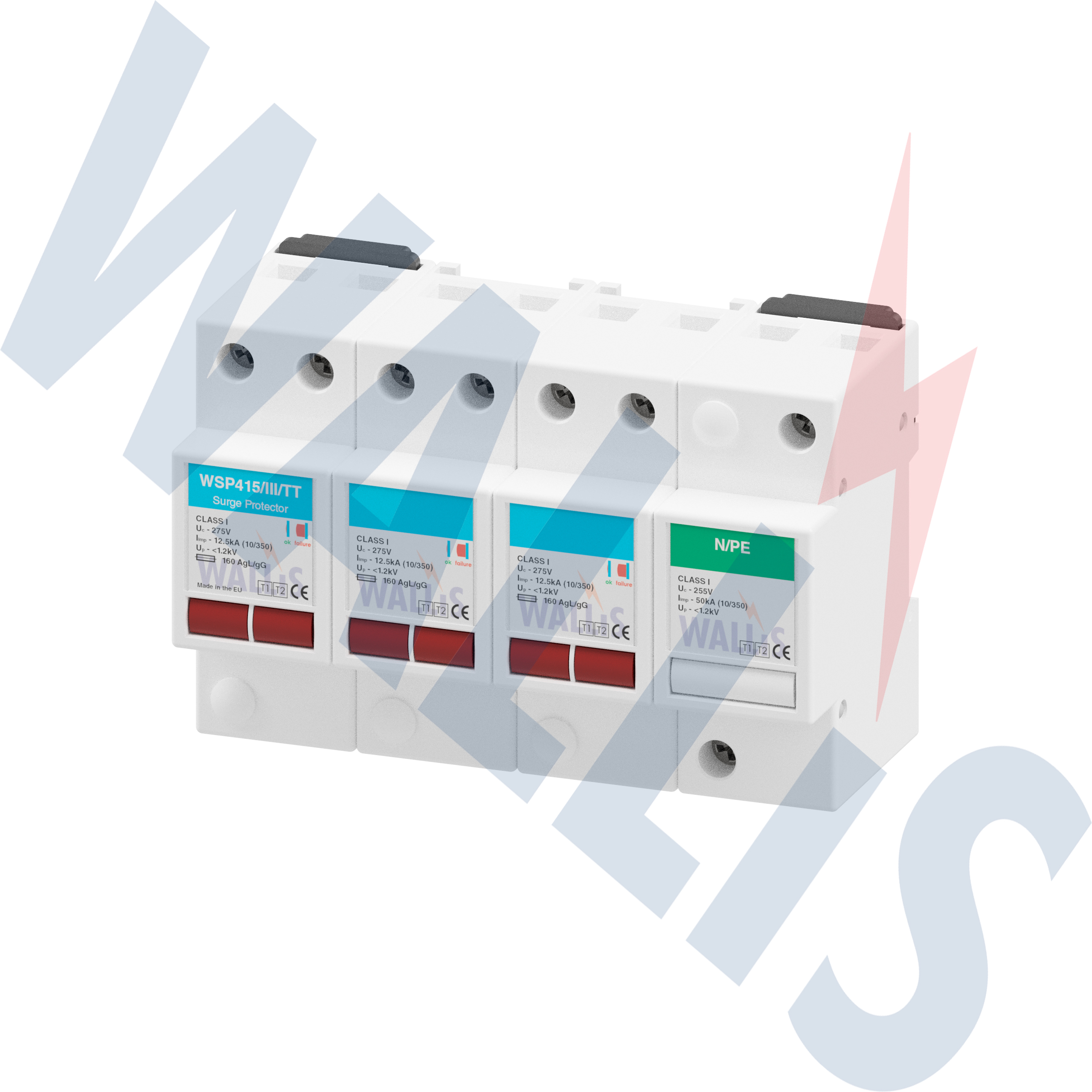 The WSP415-III-TT Wallis mains distribution protection surge protector