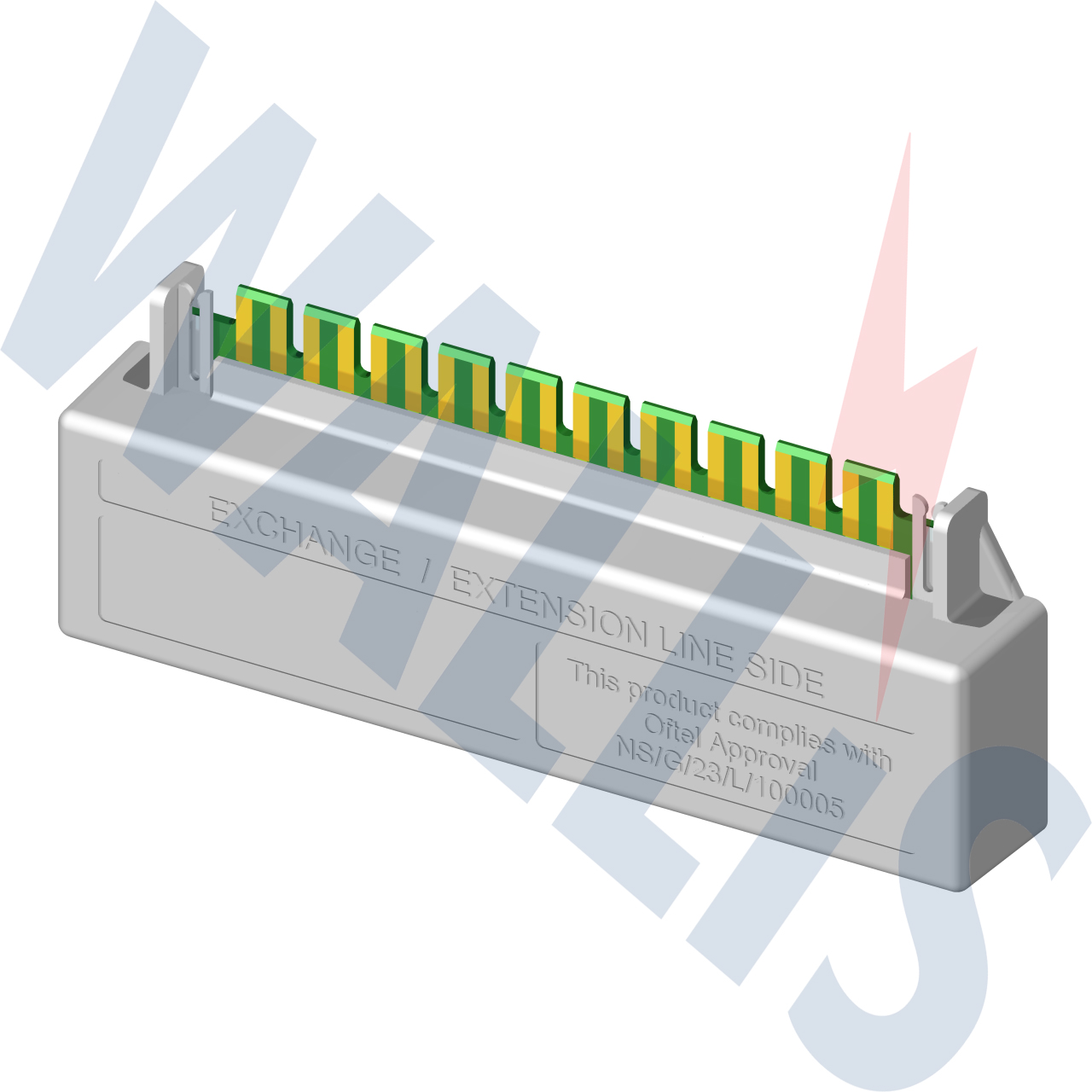 The WSPTLP-10LR Wallis telecom protection surge protector