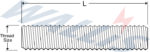 Dimensional drawing of a coupling dowel