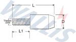 Dimensional drawing of a driving head