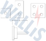 Dimensional drawing of an earth bonding point