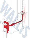 In-situ image of a earth bonding point with a pre welded tail clamped to rebar