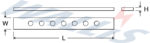 Dimensional drawing of an inspection housing earth bar