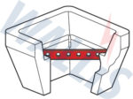 In-situ image of an inspection housing earth bar in a concrete pit