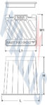 Dimensional drawing of a light duty earth inspection housing unit