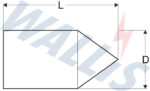 Dimensional drawing of an overspike