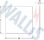 Dimensional drawing of a solid copper earth plate