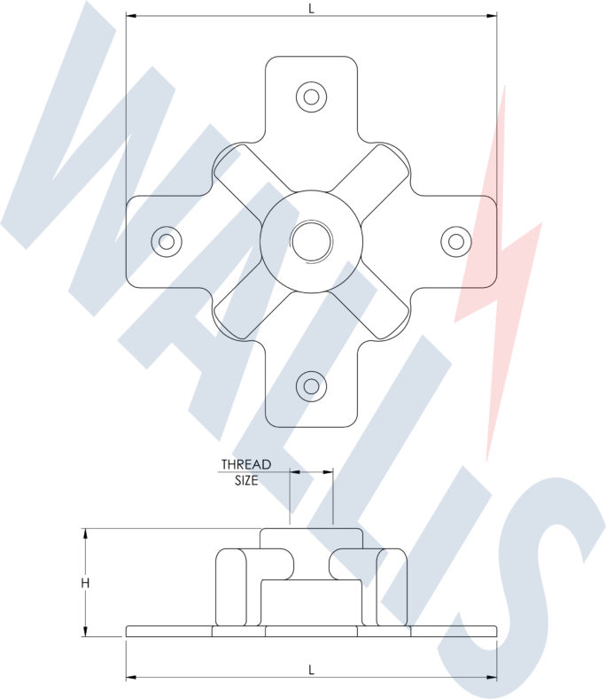 Air Rods Design Flat Air Rod Saddles - Lightning Protection - AN Wallis