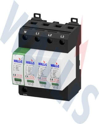 The WSP-T1PDM3-12.5-50-230R Wallis mains distribution surge protector