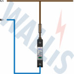 Wiring diagram of a WSP-A1SPM-20-30R low voltage surge protector