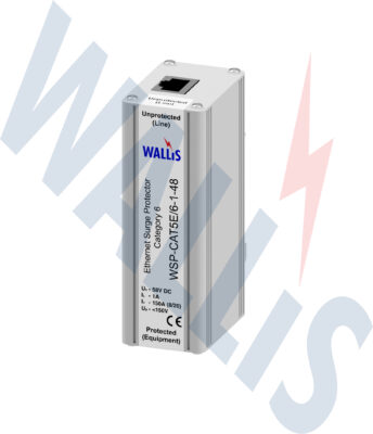 The WSP-CAT5E-6-1-48 Wallis data line surge protector