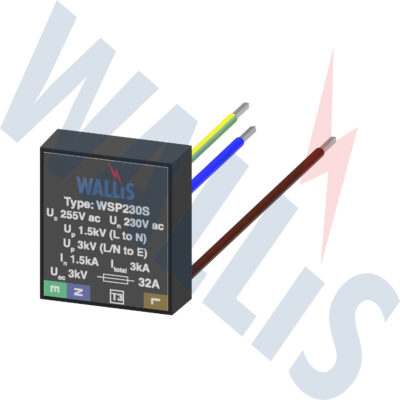 The WSP230S Wallis mains, single circuit surge protector