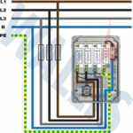 Wiring diagram of a WSP415M2 mains distribution surge protector