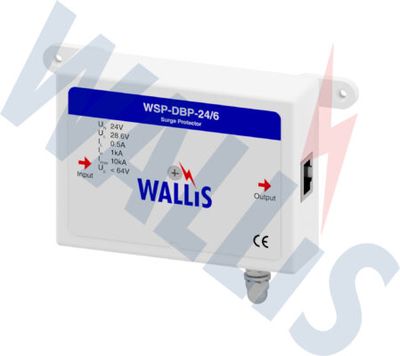 The WSP-DBP-24-6 Wallis data line surge protector