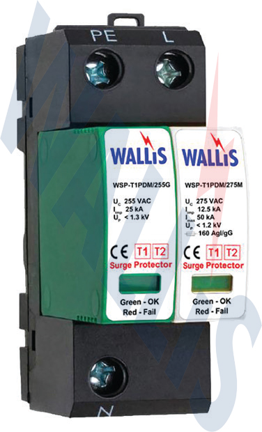 An image of a Wallis single phase surge protection device