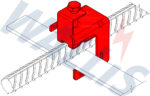 An in-situ image of the Wallis Rebar to Tape Clamps